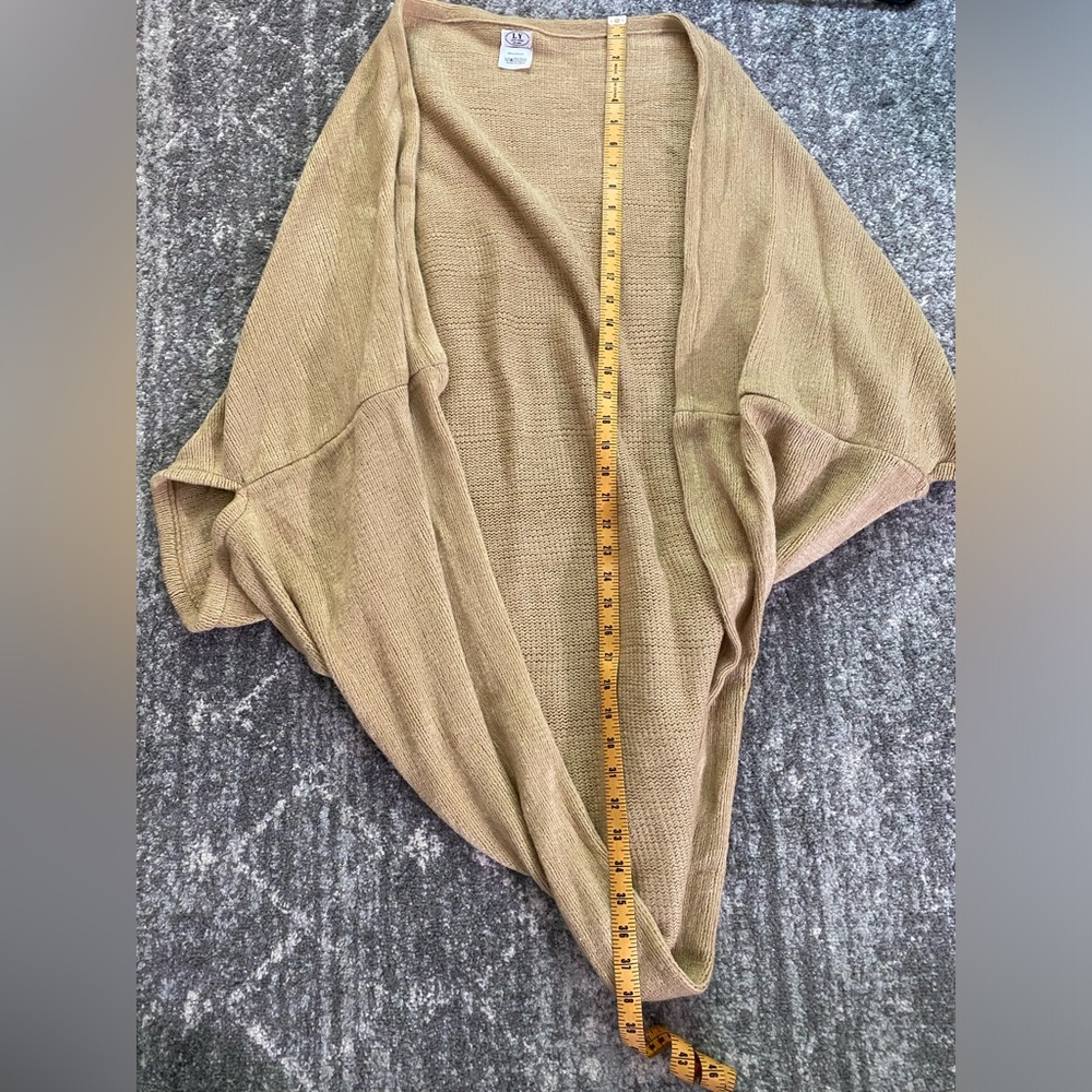 Lexi York wrap cardigan - in camel / tan / beige - Picture 3 of 5